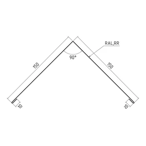 Конек 150х150 Полиэстер RAL 6005