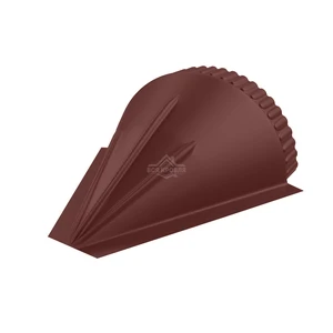 Заглушка конусная для конька полукруглого малого Texture RAL 8017
