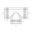 Тройник T-образный для конька ПРЕМИУМ Полиэстер RAL 8017