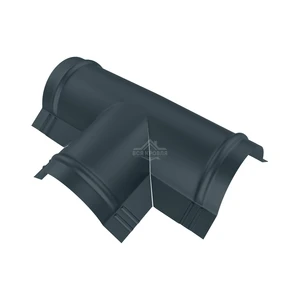 Тройник T-образный для конька полукруглого малого Полиэстер RAL 7016