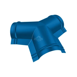 Тройник Y-образный для конька полукруглого малого Полиэстер RAL 5005