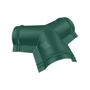 Тройник Y-образный для конька полукруглого малого Полиэстер RAL 6005