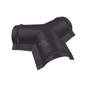 Тройник Y-образный для конька полукруглого малого Полиэстер RAL 8019