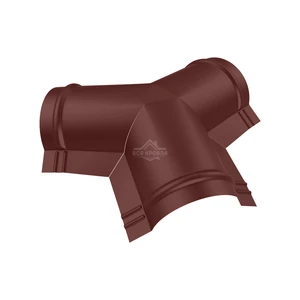 Тройник Y-образный для конька полукруглого малого Texture RAL 8017