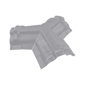 Тройник Y-образный для конька ПРЕМИУМ Полиэстер RAL 7004