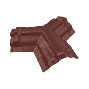 Тройник Y-образный для конька ПРЕМИУМ Texture RAL 8017