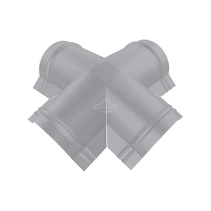 Четверник для конька полукруглого малого Полиэстер RAL 7004