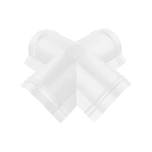 Четверник для конька полукруглого малого Полиэстер RAL 9003