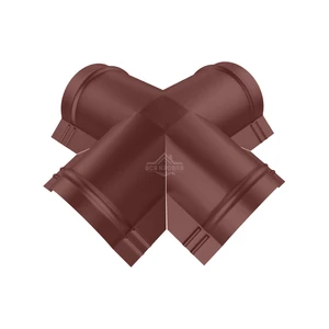 Четверник для конька полукруглого малого Texture RAL 8017