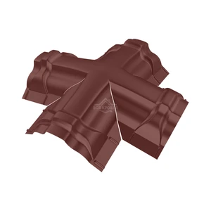 Четверник для конька ПРЕМИУМ Texture RAL 8017