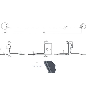 Фальцевая панель (клик-замок) с микрогофрой 0.6 Zn