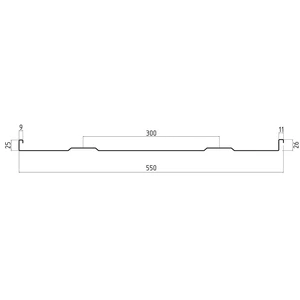 Двойной стоячий фальц 0.45 Полиэстер RAL 7024