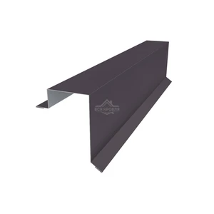 Планка торцевая 100х60 Полиэстер RAL 8019 для фальцевой кровли