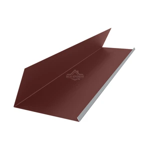 Планка примыкания верхняя к трубе 250х210 Texture RAL 8017 для фальцевой кровли