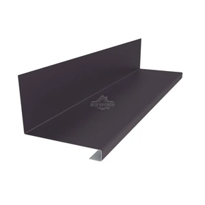 Планка примыкания нижняя к трубе 157х200х30 Полиэстер RAL 8019 для фальцевой кровли