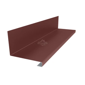 Планка примыкания нижняя к трубе 157х200х30 Texture RAL 8017 для фальцевой кровли