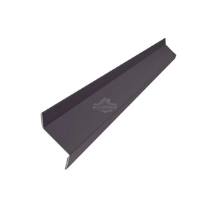 Планка примыкания в штробу 60х20 Полиэстер RAL 8019 для фальцевой кровли