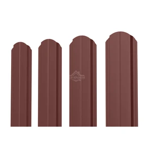 Евроштакетник В.К. фигурный 0.4 Полиэстер RAL 8017