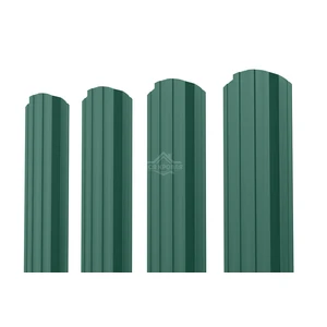 Евроштакетник П-образный фигурный 0.35 Полиэстер RAL 6005