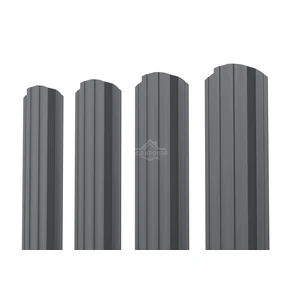 Евроштакетник П-образный фигурный 0.35 Полиэстер RAL 7024