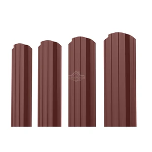 Евроштакетник П-образный фигурный 0.35 Полиэстер RAL 8017