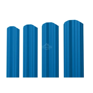 Евроштакетник М-образный фигурный 0.35 Полиэстер RAL 5005