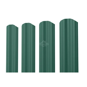 Евроштакетник М-образный фигурный 0.35 Полиэстер RAL 6005