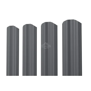 Евроштакетник М-образный фигурный 0.35 Полиэстер RAL 7024