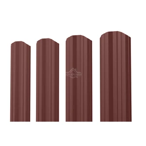 Евроштакетник М-образный фигурный 0.35 Полиэстер RAL 8017