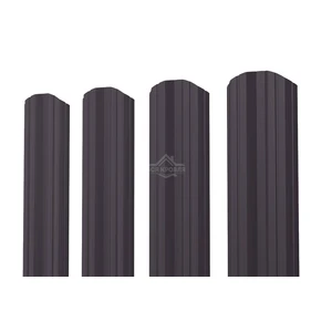 Евроштакетник М-образный фигурный 0.4 Полиэстер RAL 8019