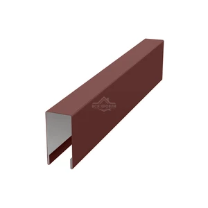 Планка для забора П-образная С8 Полиэстер RAL 8017