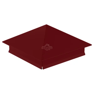 Колпак на столб 400х400 Полиэстер RAL 3005