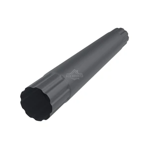 Труба водосточная соединительная Ø 90 MAT двусторонний RAL 8017