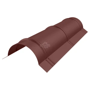 Конек полукруглый большой Полиэстер двусторонний RAL 8017